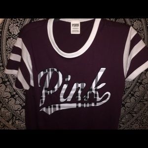 PINK Maroon Tee Shirt